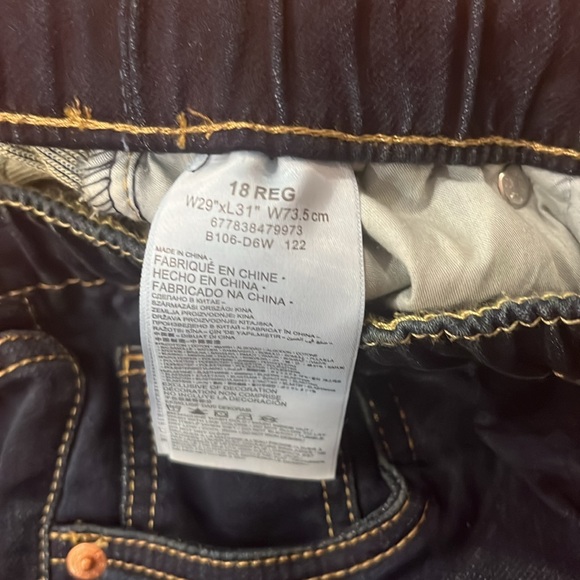 Levi Strauss Boys Skinny Knit Pull On Jeans Size 18 Reg NWOT - Picture 6 of 10